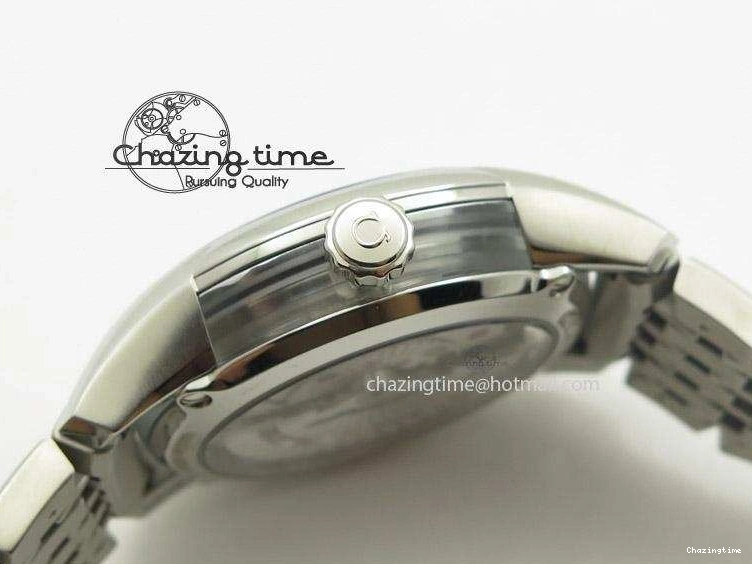 0805 De Ville Hour Vision Co-Axial 41mm SS V6F Best Edition Black Dial On SS Bracelet A BestValue 8277